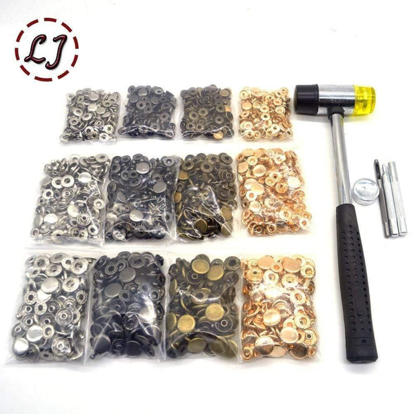 Planet Gates 4 Colors(each 30sets) Snap Buttons+4 Tools Metal Press Studs Snap Fasteners For Sewing Leathercraft Clothes Bags Bracelet Belt