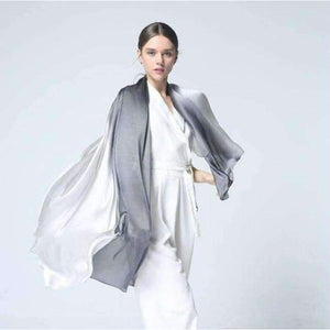 Planet Gates 4 Design Luxury Brand Solid silk Summer  Scarf Gradient Dip dye Women Muslim Hijab Shawl Long Soft Wrap