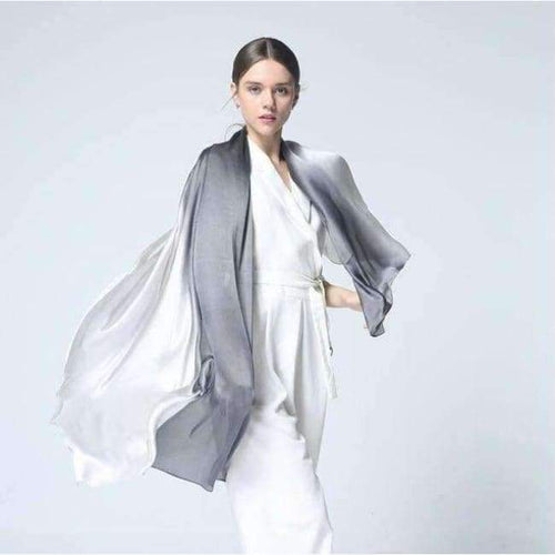 Planet Gates 4 Design Luxury Brand Solid silk Summer  Scarf Gradient Dip dye Women Muslim Hijab Shawl Long Soft Wrap