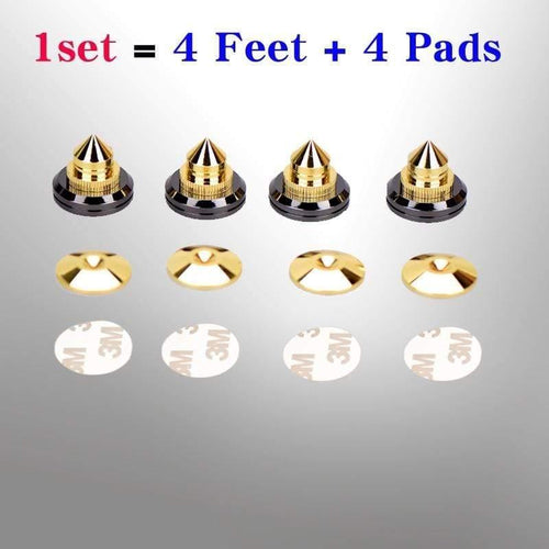 HIFIDIY LIVE 4 Sets Or 4 PCS Speaker Stand Feet Foot Pad Zinc Alloy Metal (NOT Pure Copper) Spikes Cone Floor Foot Nail M28*26