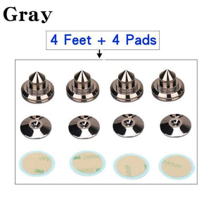 HIFIDIY LIVE 4 Sets Or 4 PCS Speakers Stand Feet Foot Pad Pure Copper Silver Loudspeaker Box Spikes Cone Floor Foot Nail M28*26