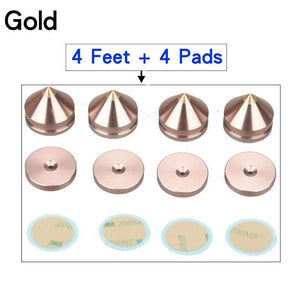 HIFIDIY LIVE 4PCS 4Sets Speaker Stand Feet Foot Pad Aluminium Alloy Metal (NOT Natural Wood ) Spikes Cone Floor Foot Nail M23*20