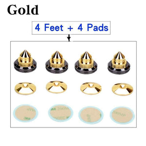 HIFIDIY LIVE 4 Sets Or 4 PCS Speakers Stand Feet Foot Pad Pure Copper Silver Loudspeaker Box Spikes Cone Floor Foot Nail M28*26