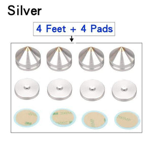 Planet Gates 4 Feet and Pads 2 HIFIDIY LIVE 4PCS 4Sets speaker Stand Feet Foot Pad aluminium alloy metal (NOT natural wood ) Spikes Cone Floor Foot Nail M23*20