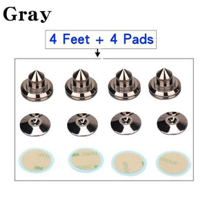 Planet Gates 4 Feet and Pads 3 HIFIDIY LIVE 4 Sets or 4 PCS speakers Stand Feet Foot Pad Pure copper silver loudspeaker box Spikes Cone Floor Foot Nail M28*26