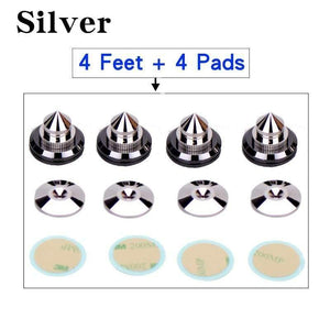 HIFIDIY LIVE 4 Sets Or 4 PCS Speakers Stand Feet Foot Pad Pure Copper Silver Loudspeaker Box Spikes Cone Floor Foot Nail M28*26
