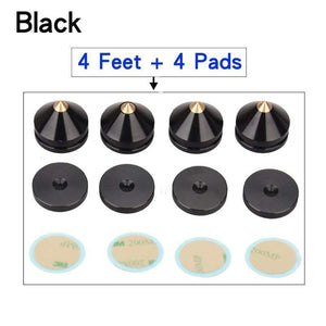 HIFIDIY LIVE 4PCS 4Sets Speaker Stand Feet Foot Pad Aluminium Alloy Metal (NOT Natural Wood ) Spikes Cone Floor Foot Nail M23*20