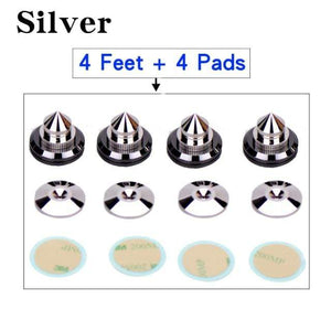 Planet Gates 4 Feet and Pads HIFIDIY LIVE 4 Sets or 4 PCS speakers Stand Feet Foot Pad Pure copper silver loudspeaker box Spikes Cone Floor Foot Nail M28*26