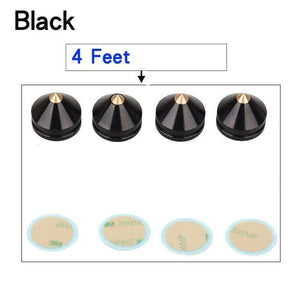 Planet Gates 4 Feet Black HIFIDIY LIVE 4PCS 4Sets speaker Stand Feet Foot Pad aluminium alloy metal (NOT natural wood ) Spikes Cone Floor Foot Nail M23*20