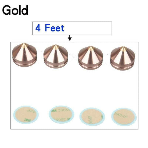 HIFIDIY LIVE 4PCS 4Sets Speaker Stand Feet Foot Pad Aluminium Alloy Metal (NOT Natural Wood ) Spikes Cone Floor Foot Nail M23*20