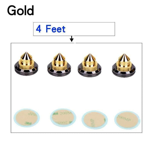 HIFIDIY LIVE 4 Sets Or 4 PCS Speakers Stand Feet Foot Pad Pure Copper Silver Loudspeaker Box Spikes Cone Floor Foot Nail M28*26