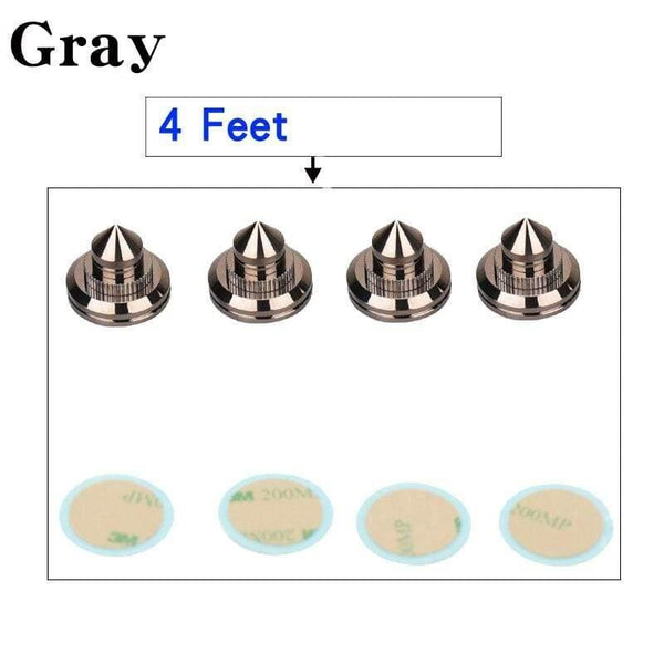 HIFIDIY LIVE 4 Sets Or 4 PCS Speakers Stand Feet Foot Pad Pure Copper Silver Loudspeaker Box Spikes Cone Floor Foot Nail M28*26