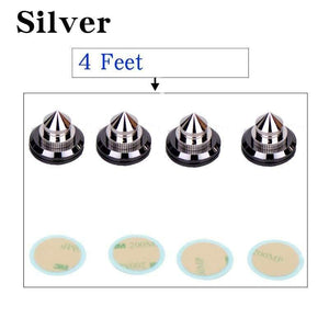 HIFIDIY LIVE 4 Sets Or 4 PCS Speakers Stand Feet Foot Pad Pure Copper Silver Loudspeaker Box Spikes Cone Floor Foot Nail M28*26