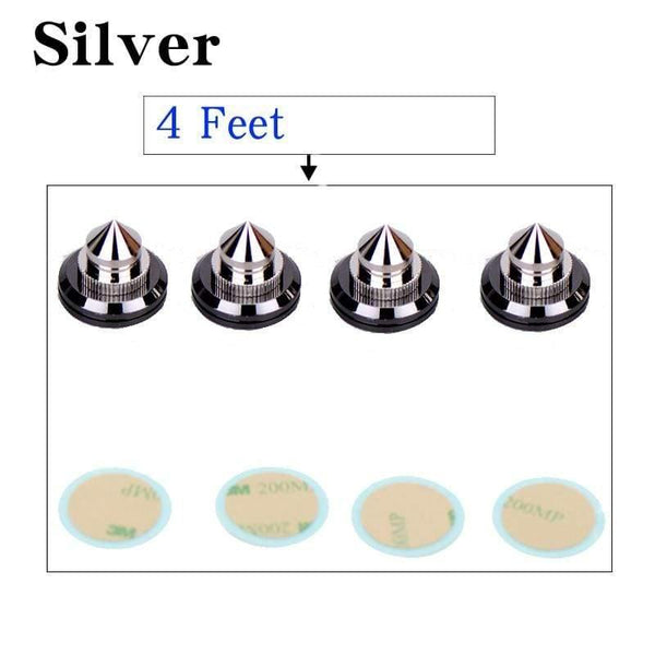 HIFIDIY LIVE 4 Sets Or 4 PCS Speakers Stand Feet Foot Pad Pure Copper Silver Loudspeaker Box Spikes Cone Floor Foot Nail M28*26