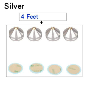 Planet Gates 4 Feet Silver HIFIDIY LIVE 4PCS 4Sets speaker Stand Feet Foot Pad aluminium alloy metal (NOT natural wood ) Spikes Cone Floor Foot Nail M23*20