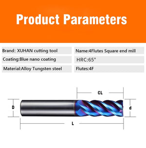 Planet Gates 4 Flutes HRC65 Carbide End Mill Alloy Carbide Milling Tungsten Steel Milling Cutter EndMillS CNC Cutting tools