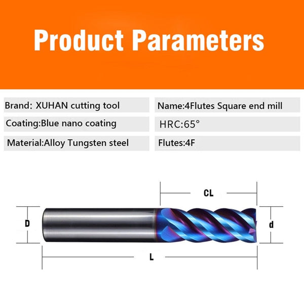 Planet Gates 4 Flutes HRC65 Carbide End Mill Alloy Carbide Milling Tungsten Steel Milling Cutter EndMillS CNC Cutting tools
