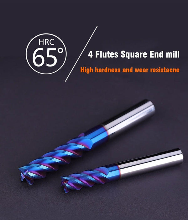 Planet Gates 4 Flutes HRC65 Carbide End Mill Alloy Carbide Milling Tungsten Steel Milling Cutter EndMillS CNC Cutting tools