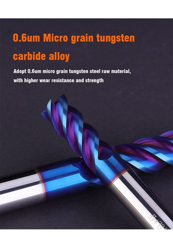 Planet Gates 4 Flutes HRC65 Carbide End Mill Alloy Carbide Milling Tungsten Steel Milling Cutter EndMillS CNC Cutting tools