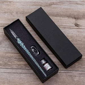 Planet Gates 4 Glass Dip Pen Signature Pen Fountain Pens Bussiness Offices School Stationery Gift Set Pen + Ink Set