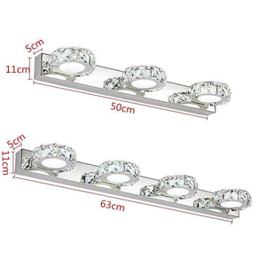 Planet Gates 4 Head Modern LED Crystal Bathroom Wall Lamp Fixture Mirror Light Make up Vanity Ligh 3/4 Head Noble Design High Efficiency Energy Save