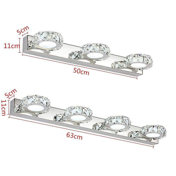 Planet Gates 4 Head Modern LED Crystal Bathroom Wall Lamp Fixture Mirror Light Make up Vanity Ligh 3/4 Head Noble Design High Efficiency Energy Save