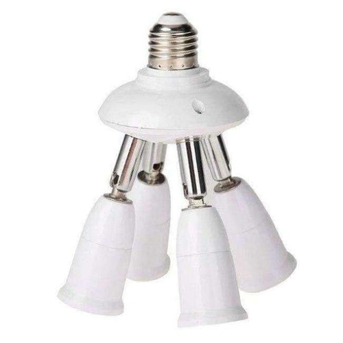Planet Gates 4 Heads Adjustable E27 Splitter 3/4/5 Heads Lamp Base LED Light Bulb Holder Adapter Converter Socket Light Accessories