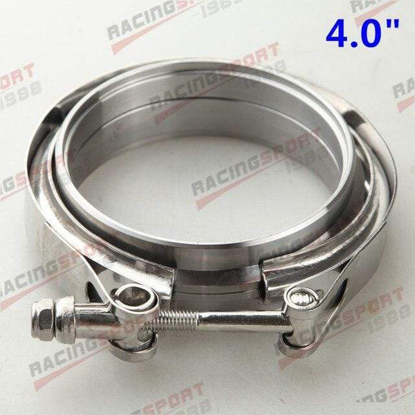 Planet Gates 4 Inch 1.5" 1.75"  2"  2.25" 2.5"  2.75"  3"  3.5"  4"Turbo Exhaust V-Band Clamp & Mild Steel Male/Female Flange Kit