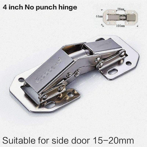 Planet Gates 4 Inch 90 Degree Free Opening Hinge Wardrobe Cupboard Wood Door Without Slotting Furniture Hardware Concealed Hinges Thickening