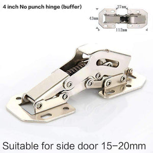 Planet Gates 4 Inch 90 Degree Free Opening Hinge Wardrobe Cupboard Wood Door Without Slotting Furniture Hardware Concealed Hinges Thickening