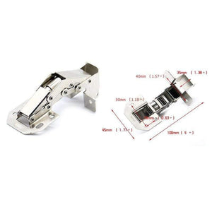 10PCS  Cabinet Door Hinges No-Drilling Hole Cupboard Spring Soft Close Hydraulic Hinge Furniture Hardware With Screws