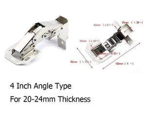 Cabinet Hinge 90 Degree No-Drilling Hole Cupboard Door Hydraulic Hinges Soft Close With Screws Furniture Hardware