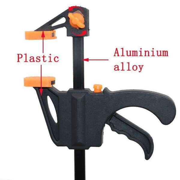 Planet Gates 4" Inch F Woodworking Clamp Clamping Device Adjustable DIY Carpentry Gadgets quick Ratchet Release Speed Squeeze hand tools