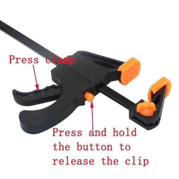 Planet Gates 4" Inch F Woodworking Clamp Clamping Device Adjustable DIY Carpentry Gadgets quick Ratchet Release Speed Squeeze hand tools