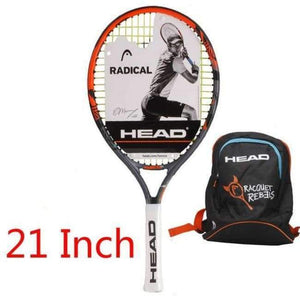Planet Gates 4 Junior Carbon Fiber Tennis Racquet for Kids Youth Childrens Training Rackets With bag cover 21/23/25 Inch Raquete De Tenis
