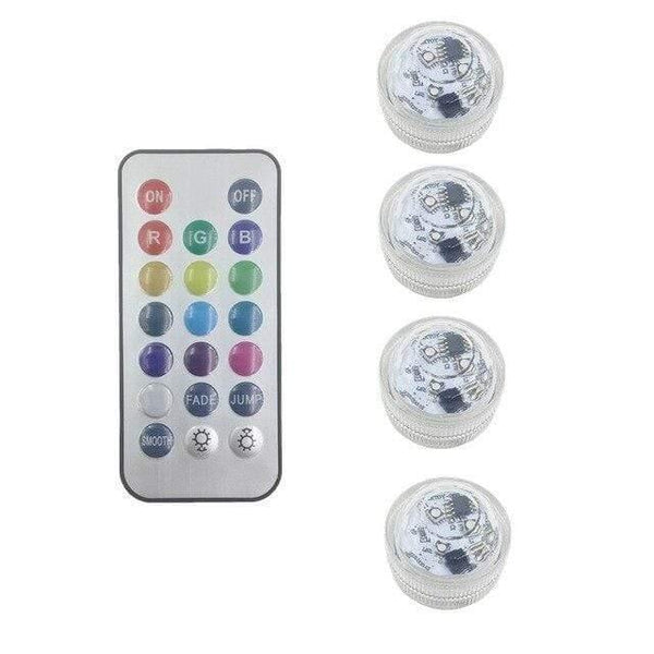 Waterproof Submersible LED Light RGB Underwater Bath Light For Wedding Tea Light Vase Bowl Party Xmas Holiday Decoration