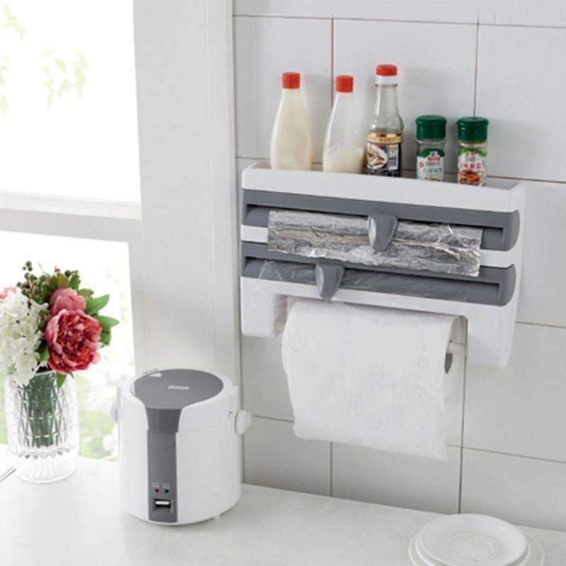 Planet Gates 4 Layer Paper Holder Hanger Tissue Wrap Roll Towel Rack Toilet Sink Door Hanging Organizer Storage Hook Kitchen Holder Rack