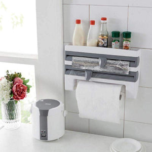 Planet Gates 4 Layer Paper Holder Hanger Tissue Wrap Roll Towel Rack Toilet Sink Door Hanging Organizer Storage Hook Kitchen Holder Rack