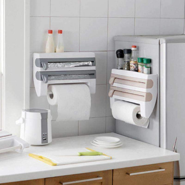 Planet Gates 4 Layer Paper Holder Hanger Tissue Wrap Roll Towel Rack Toilet Sink Door Hanging Organizer Storage Hook Kitchen Holder Rack