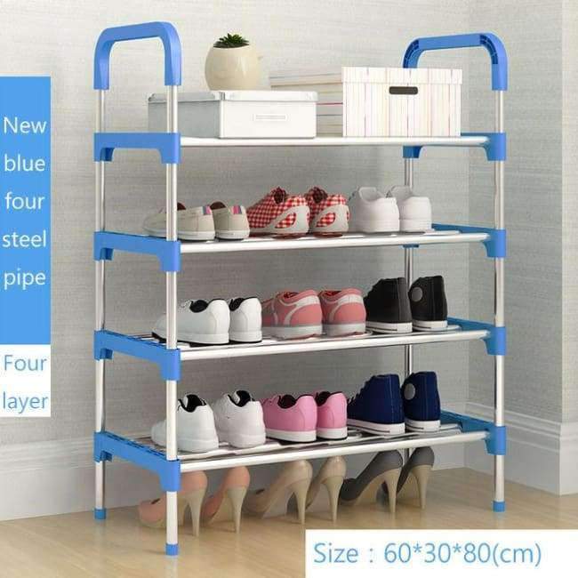 Planet Gates 4-Layers-black Shoe Rack Easy Assembled Plastic Multiple layers Shoes Shelf Storage Organizer Stand Shoe cabinet Fashion living room furniture