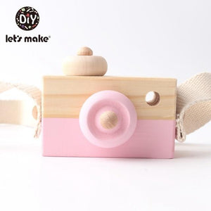 Planet Gates 4 Let'S Make 1Pc Wooden Baby Toys Fashion Camera Wood Pendants Montessori Toys For Kids Wooden Diy Present Nursing Gift Baby Block