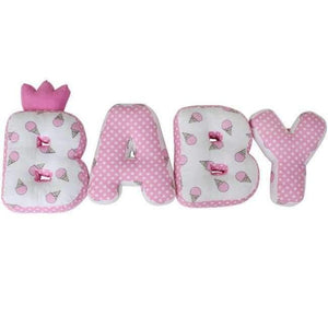 Planet Gates 4 Letters Ice Cream Baby Bedding Set Cotton Soft Breathable Crib Kit Include Duvet Cover Pillowcase Bed Sheet No Filler Custom Made Letter Bumper