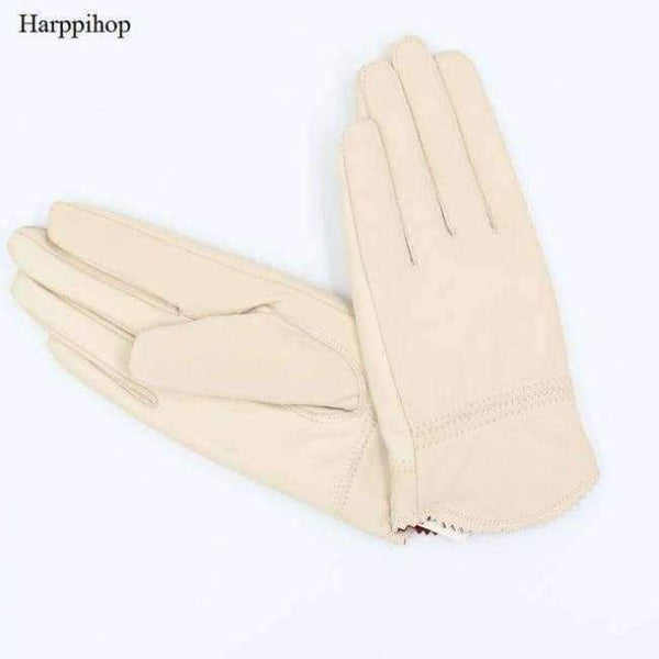 Planet Gates 4 / M 2018 new autumn winter lady sexy modal Fashion women's genuine mesh leather Bow knot driving car pole dancing gloves Mittens