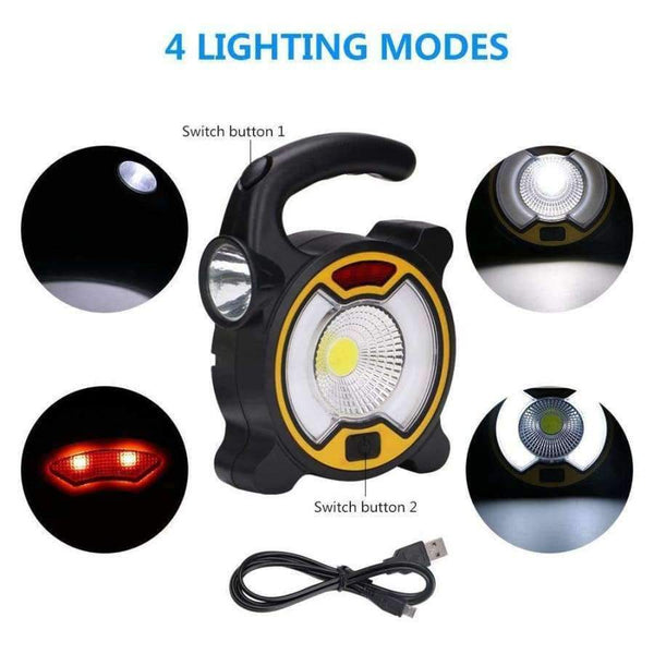 Planet Gates 4 Modes Outdoor LED Floodlight Portable Work Light LED USB Rechargeable 18650 Flashlight Lampe Camping Tent Light