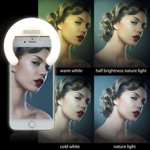 Planet Gates 4 modes / White / 5.4W USB charge LED Selfie Light for Smart phone Supplementary Lighting Night Darkness Selfie Enhancing for phone Fill Selfie Lights