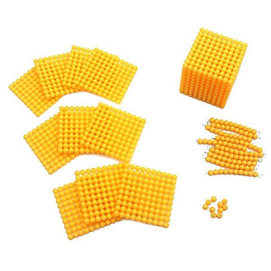 Planet Gates 4 Montessori Materials Bead Math Toy Gold Beads Symbols With Trays Decimal Bank Game Decimals Learning for Preschool Student Gift