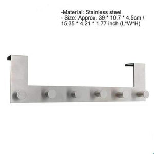 Planet Gates 4 Multifunctional Stainless Steel Hook Rack Hook Rail Coat Rack Home Storage Organization for Kitchen Bedroom Bathroom