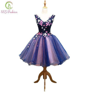 Planet Gates 4 New Luxury Lace Flower Cocktail Dresses V-neck Sleeveless V-neck Appliques Sweet Banquet Formal Party Gowns Custom