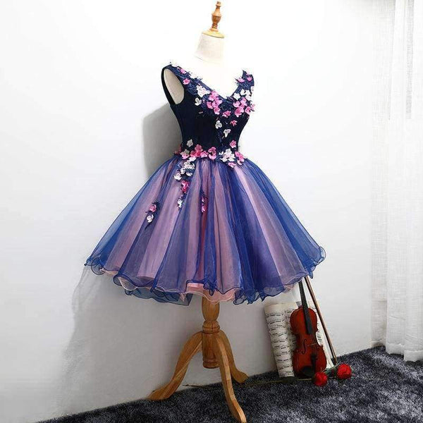 Planet Gates 4 New Luxury Lace Flower Cocktail Dresses V-neck Sleeveless V-neck Appliques Sweet Banquet Formal Party Gowns Custom