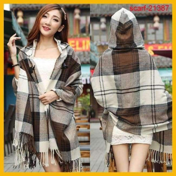 Planet Gates 4 / One Size Women Winter Bohemian Hooded Coat Cape Wrap Poncho Shawl Scarf cotton and acrylic Tribal Fringe New Hoodie Dropshipping